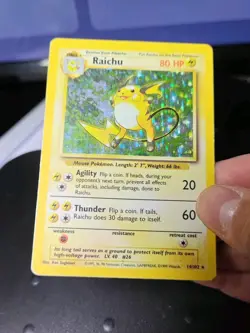 1999 Raichu 14/102 Holo Rare - Pokemon Base Set Lightly Damaged - Image 3