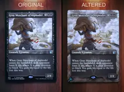 Gray Merchant of Asphodel *Magic Altered Hand Painted Extended Art* MTG by Erich - Image 2