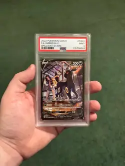 2022 POKEMON SWORD & SHIELD BRILLIANT STARS #TG22 FULL ART/UMBREON V PSA 9 MINT - Image 1