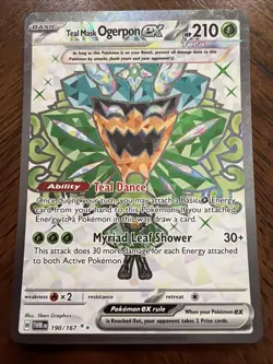 Teal Mask Ogerpon 190/167 Ultra Rare Twilight Masquerade Holo Pokemon TCG NM - Image 1