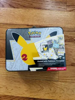 Pokemon 25th Anniversary Celebrations Treasure Chest Lunchbox Tin Factory SEALED - Image 1
