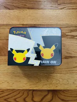Pokemon 25th Anniversary Celebrations Treasure Chest Lunchbox Tin Factory SEALED - Image 4