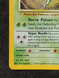 Pokemon TCG Koga's Beedrill 9/132 Gym Challenge Holo Rare Card Vintage WOTC - MP - Image 5