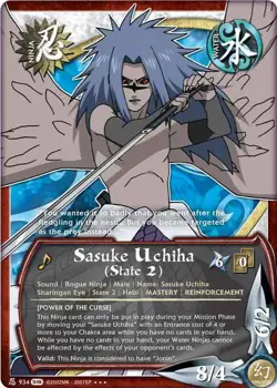 Sasuke Uchiha (State 2) - N-934 - Super Rare - 1st Edition - Foil Fangs of the S - Image 1