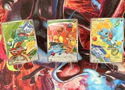 Pokemon TCG First Partner Illustration Collection Kanto Starters Set Of 3 - Image 1