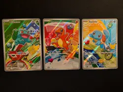 Pokemon TCG First Partner Illustration Collection Kanto Starters Set Of 3 - Image 1