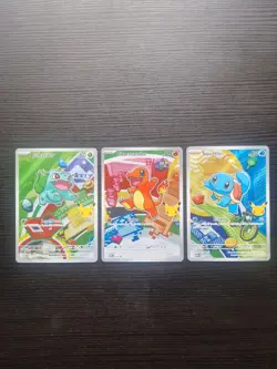 Pokemon TCG First Partner Illustration Collection Kanto Starters (Set of 3) - Image 1