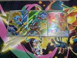 Pokemon TCG First Partner Illustration Kanto Starters Full Art Set All Mint - Image 1