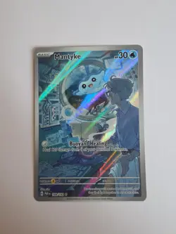 Pokemon TCG Paradox Rift Mantyke Full Art Holo Card Illustration Rare 189/182 - Image 1