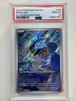 PSA 10 Mantyke #189/182 Illustration Rare - Paradox Rift Pokemon TCG Card - Image 1