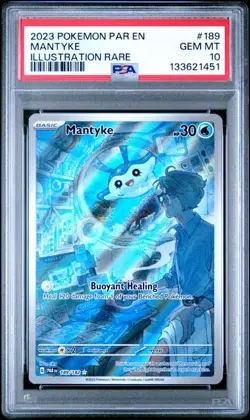 PSA 10 Mantyke #189/182 Illustration Rare - Paradox Rift Pokemon TCG Card - Image 4