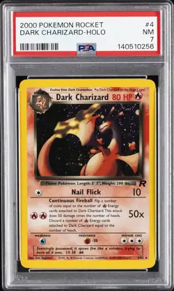 2000 POKEMON ROCKET #4 DARK CHARIZARD-HOLO PSA 7 - Image 1