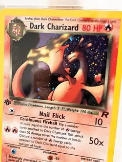 Pokemon TCG 1st Edition Dark Charizard 4/82 Team Rocket 2000 Holo PSA 7-New Cert - Image 3