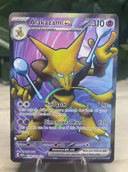 Alakazam ex 188/165 Full Art Ultra Rare 151 English Pokemon Card NM - Image 1
