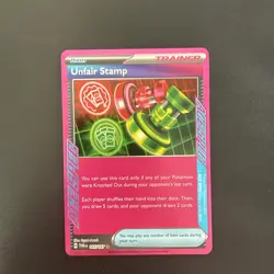 Pokemon TCG Twilight Masquerade Ace Spec Rare Holo Card Unfair Stamp 165/167 - Image 1