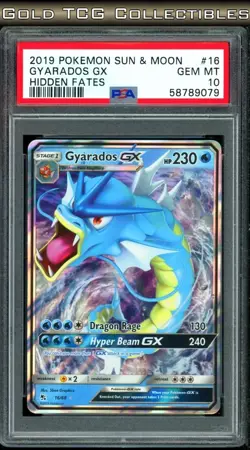 PSA 10 ⭐ Pokemon Gyarados GX 16 Hidden Fates 2019 Sun Moon Graded Card - Image 1