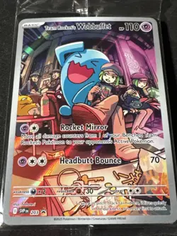 Team Rocket's Wobbuffet 203 Sv: Scarlet & Violet Promo Cards Holo Sealed - Image 2
