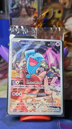 Team Rocket's Wobbuffet 203 Sv: Scarlet & Violet Promo Cards Holo💎*SEALED* - Image 1