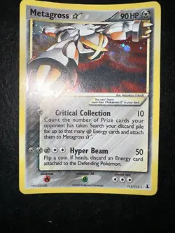 Metagross Gold Star EX Delta Species Holo Foil Pokemon Card 113/113 ENG PR/PL - Image 1