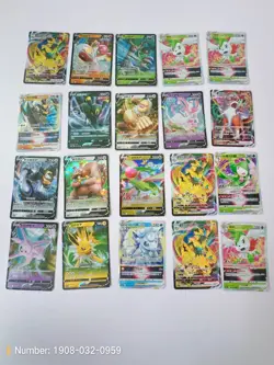 20 Chinese Pokemon Cards - Eevee & Legendary Lot - V & EX Holo Rare - NM/MINT - Image 1