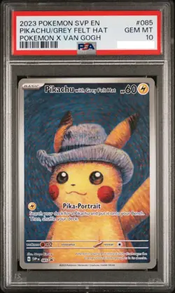 PSA 10 Van Gogh Pikachu with Grey Felt Hat SVP EN 085 Promo Pokemon Card English - Image 1