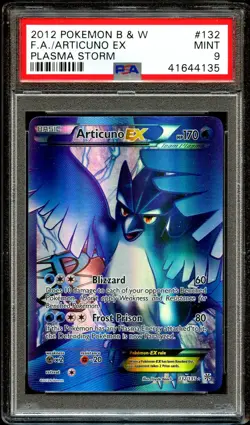 PSA 9 MINT Articuno 132/135 FULL ART Plasma Storm HOLO Pokemon Card 135 - Image 1