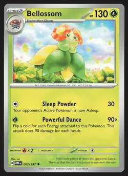 SV03: Obsidian Flames Bellossom #003/197 Uncommon Pokemon Card - Image 1