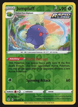 SWSH07: Evolving Skies Jumpluff #004/203 Reverse Holo Pokemon Card - Image 1