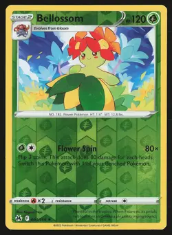 Crown Zenith Bellossom #003/159 Reverse Holo Pokemon Card - Image 1