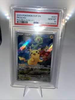 Pikachu Paldea Evolved Black Star Promo Card 027/111 ETB - Image 2
