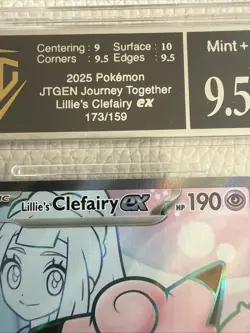 Pokemon Card Lillie's Clefairy ex 173/159 Full Art Journey Together UGC 9.5 MInt - Image 3