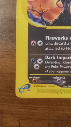 Pokemon Houndoom 015/147 Aquapolis Rare Regular 2002 The Pokemon Company Card - Image 3