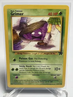 Grimer 57/82 Vintage Pokemon Card Team Rocket Set Unlimited WOTC 2000 NM - Image 2