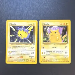 Vintage Pikachu Pokemon TCG Lot of 2 Cards - MP - Image 1