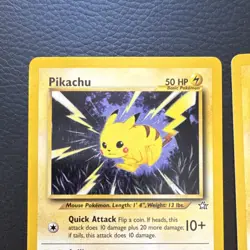 Vintage Pikachu Pokemon TCG Lot of 2 Cards - MP - Image 2