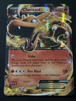 Charizard EX - 11/106 - Pokemon Flashfire XY Ultra Rare Card LP-MP - Image 1