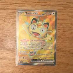 Pokemon Meowth EX Holo Basic 170 HP Card 107/088 English - Image 1