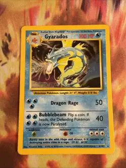 Gyarados Base Set Unlimited 6/102 Holo Rare Pokemon Card - Image 1