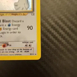 Pokemon Lugia Holo Rare Neo Genesis 9/111 90 HP 2000 Unlimited Card - Image 5