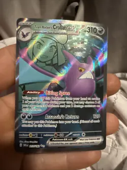2025 Pokemon Team Rocket's Crobat EX SR 217/182 SV10 Destined Rivals (NM) - Image 1