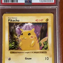 PSA 4 Pikachu 58/102 Red Cheeks Shadowless Base Set 1999 Pokemon Card - Image 3