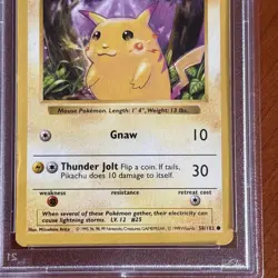 PSA 4 Pikachu 58/102 Red Cheeks Shadowless Base Set 1999 Pokemon Card - Image 4