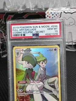 Pokemon 2019 Sun & Moon Cosmic Eclipse Gallade #244/236 PSA 10 GEM FULL ART - Image 2