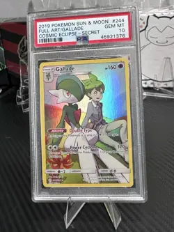 Pokemon 2019 Sun & Moon Cosmic Eclipse Gallade #244/236 PSA 10 GEM FULL ART - Image 3