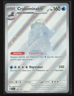Crabominable 149/142 SV07: Stellar Crown Illustration Rare Pokemon TCG NM - Image 1