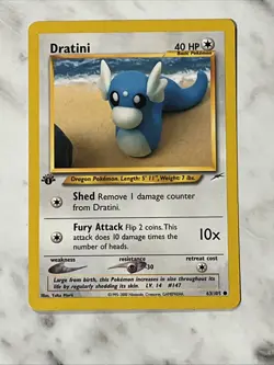 Dratini 63/105 1st Edition Neo Destiny Pokemon TCG - Image 3