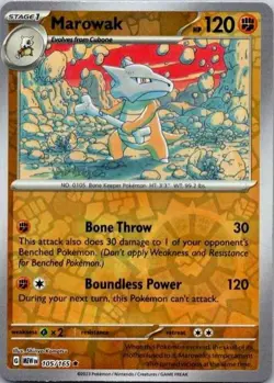 Pokemon TCG Pokemon Marowak Marowak Rare Holo - Image 1
