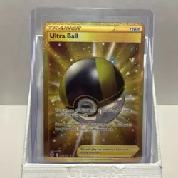 Pokemon TCG Ultra Ball 186/172 Gold Secret Rare Sword & Shield Brilliant Stars - Image 1