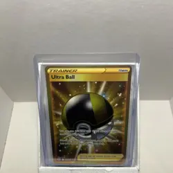 Pokemon TCG Ultra Ball 186/172 Gold Secret Rare Sword & Shield Brilliant Stars - Image 4