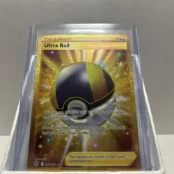 Pokemon TCG Ultra Ball 186/172 Gold Secret Rare Sword & Shield Brilliant Stars - Image 5